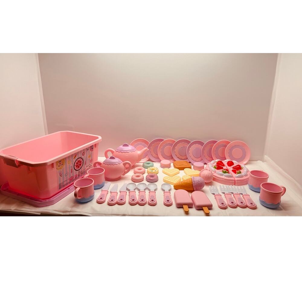 Tagitary Kitchen Pretend Play Toy Set Lot of 51 Pieces *READ*